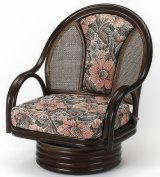 籐 ラウンドチェアー ミドルタイプ