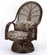 籐 ラウンドチェアー ハイタイプ