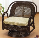 籐 ワイドラウンドチェア