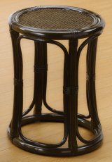 籐スツール ハイタイプ・ダークブラウンカラー（高さ42cm）【業務用使用おすすめ商品】