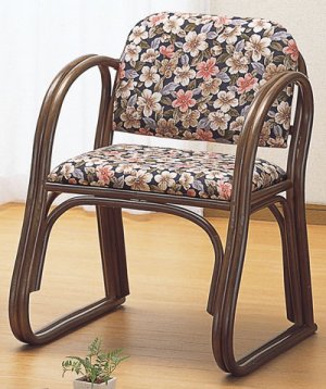 画像1: 籐 思いやり座椅子ハイタイプ