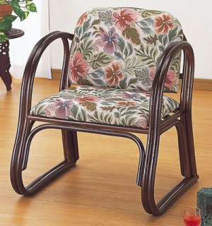 画像1: 籐 デラックス思いやり座椅子 ハイタイプ