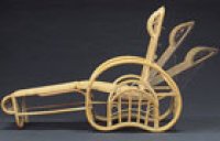 画像3: 籐三つ折寝椅子ダークブラウン色タイプ