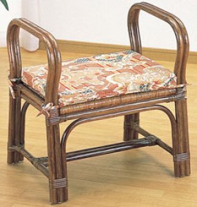 画像1: 籐 ちょこっと座椅子 ロータイプ (1)